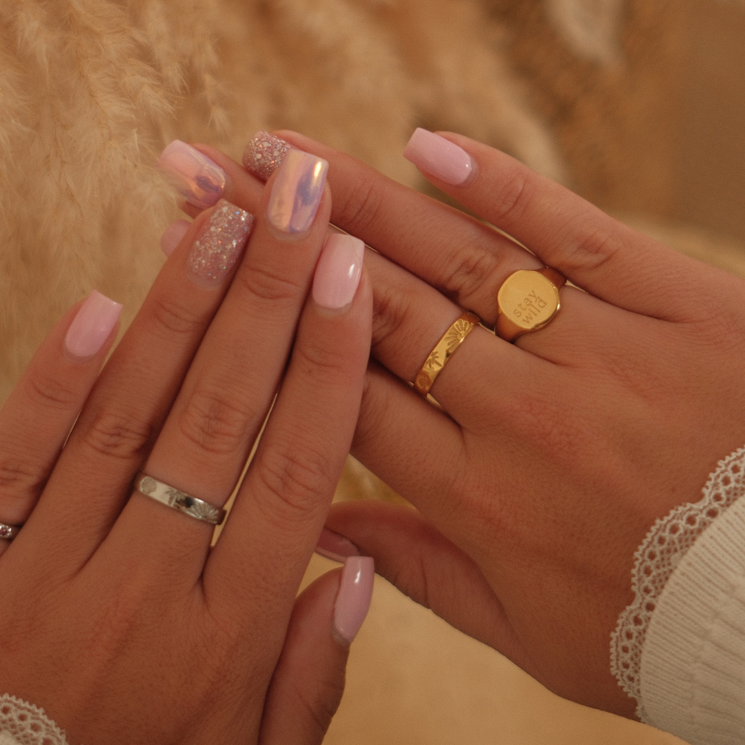 The Ocean Muse Band Ring - Gold & Silver