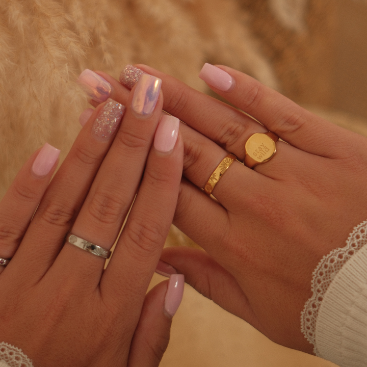 The Ocean Muse Band Ring - Gold & Silver