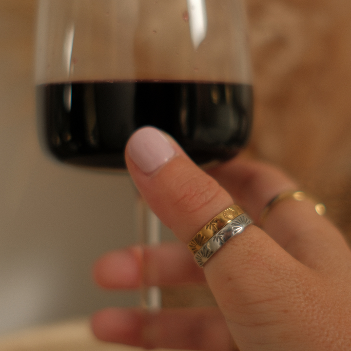 The Ocean Muse Band Ring - Gold & Silver