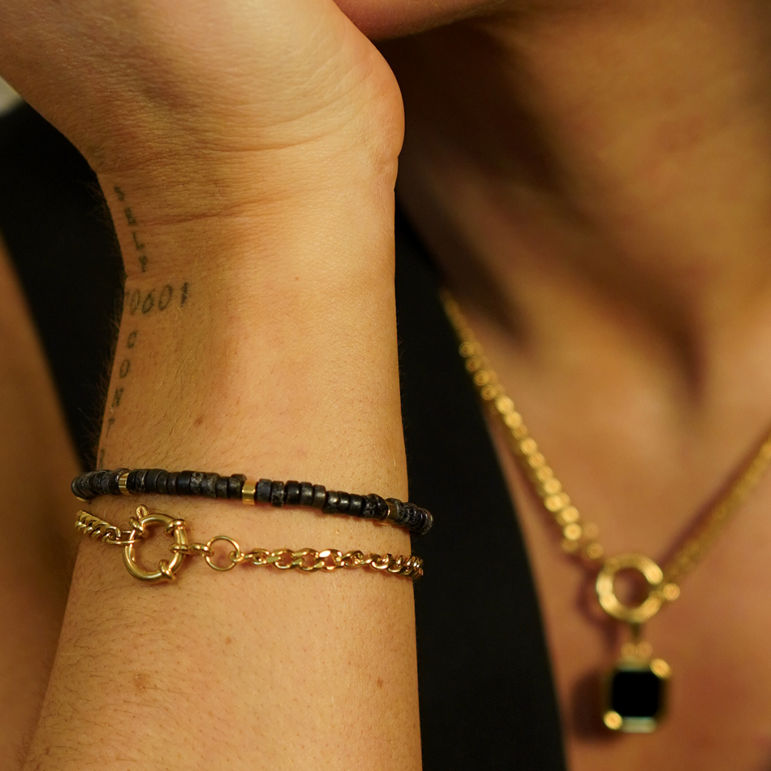 Cuban Clasp Chain Bracelet waterproof jewellery.