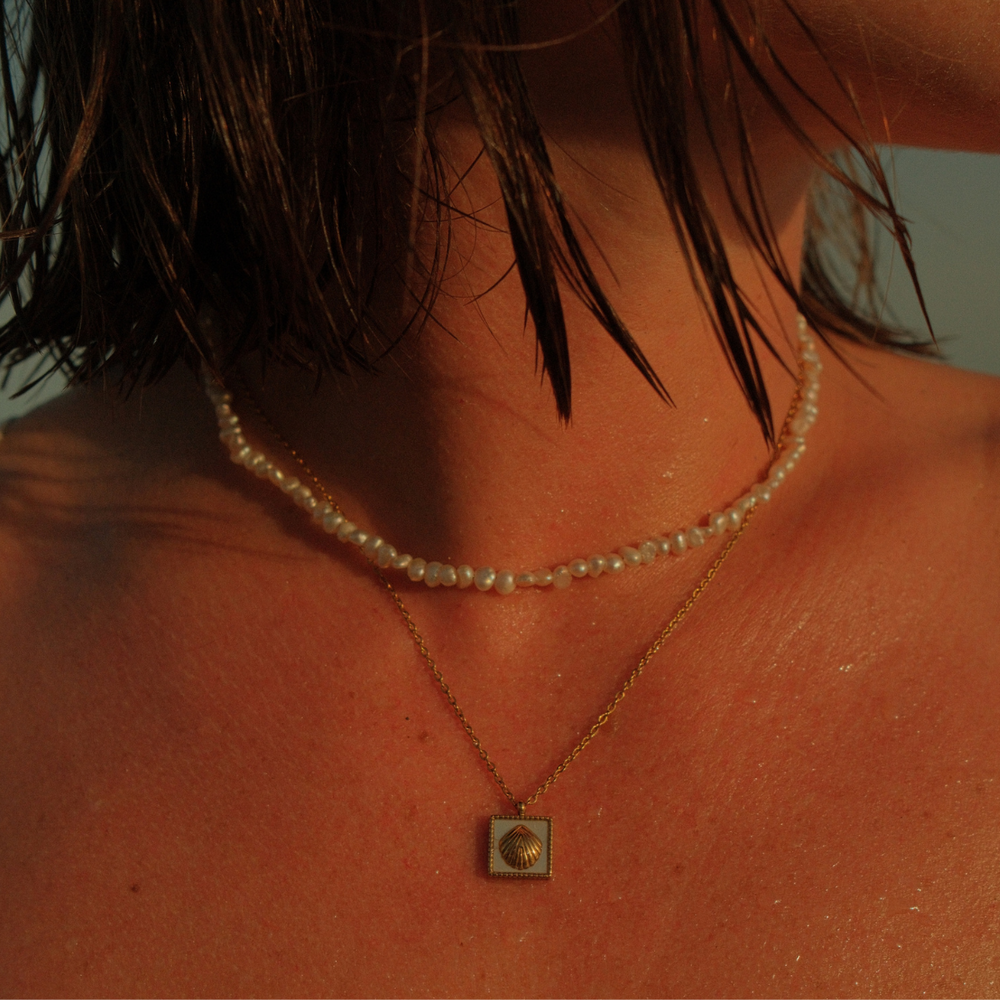 Coastal Freshwater Pearl Necklace waterproof jewellery.