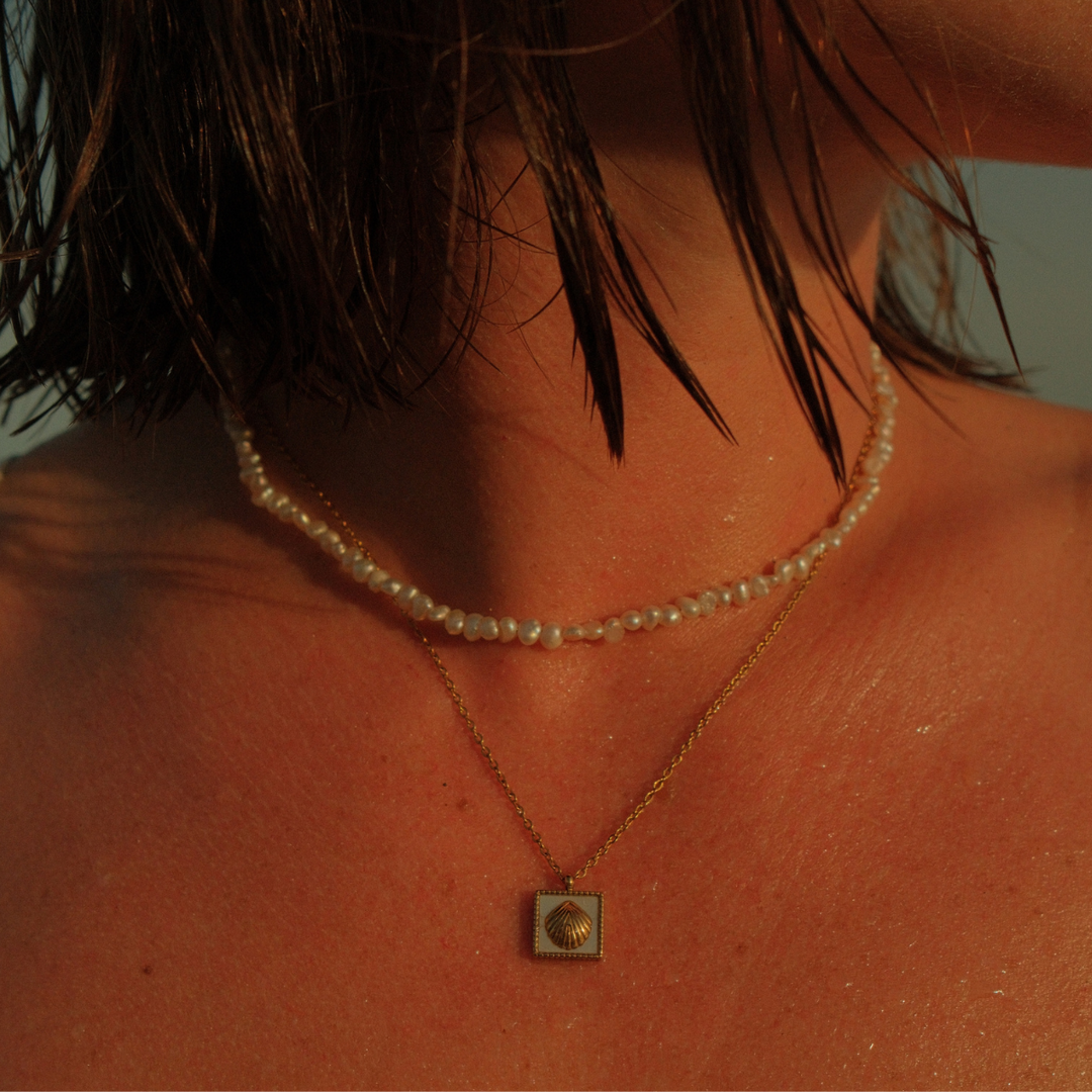 Coastal Freshwater Pearl Necklace waterproof jewellery.