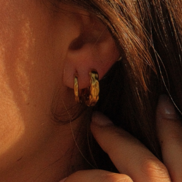 Riptide Hoop Earrings - Chunky waterproof jewellery.