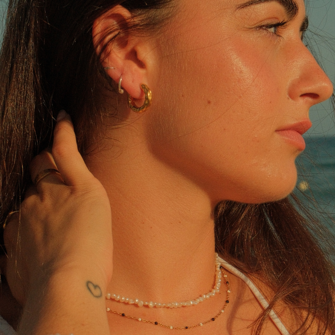 Riptide Hoop Earrings - Chunky waterproof jewellery.