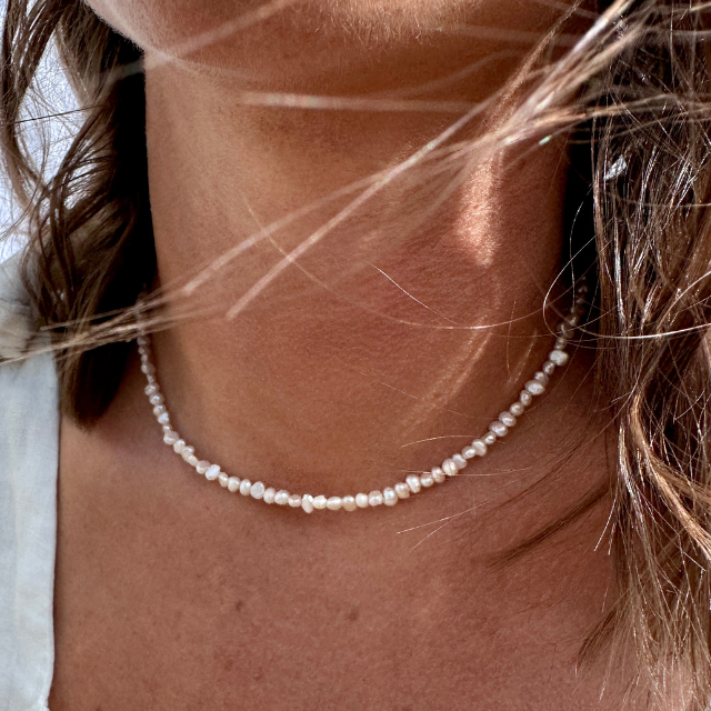 Coastal Freshwater Pearl Necklace waterproof jewellery.