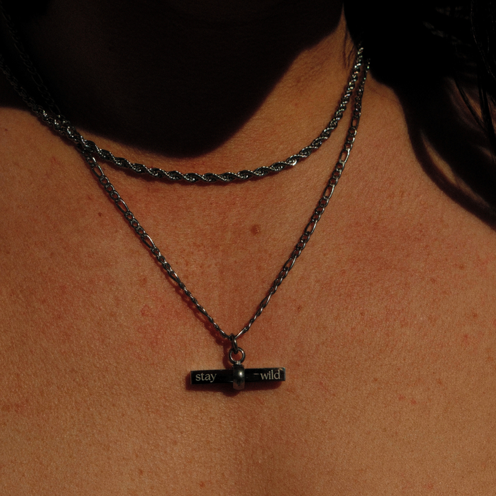 Stay Wild Signature T-Bar Necklace - Gold & Silver
