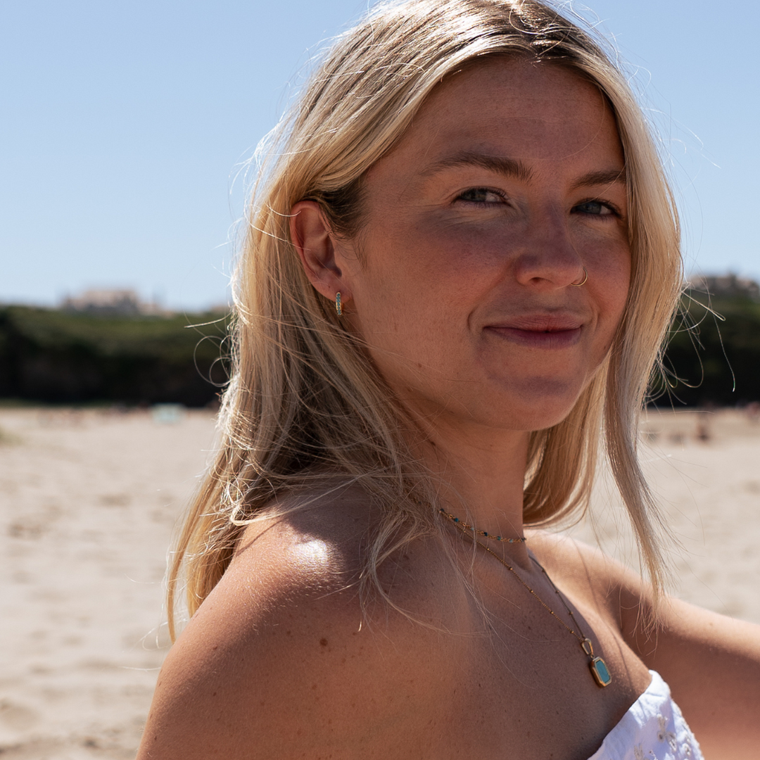 Blue Tide Hoop Earrings - Gold & Silver (S/M)