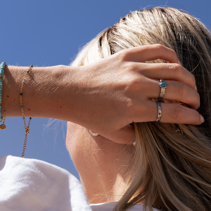 Starburst Band Ring - Gold & Silver