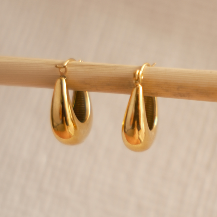 Dome Hoop Earrings waterproof jewellery.