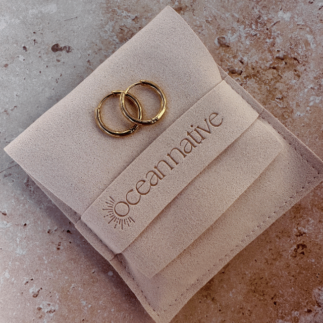 Everyday Classic Huggie Hoop Earring - 16mm waterproof jewellery.