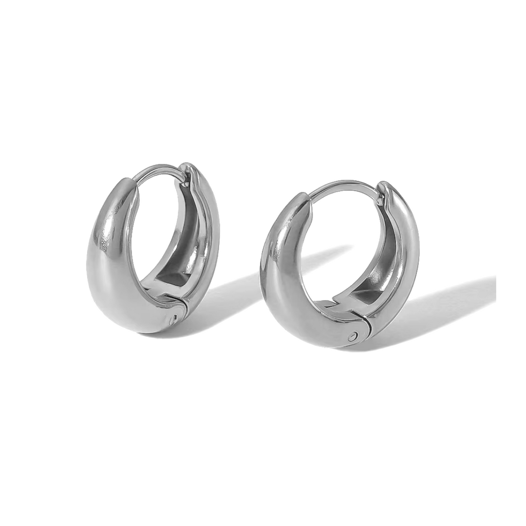 Luna Huggie Hoop Earrings - Silver (S/M/L)