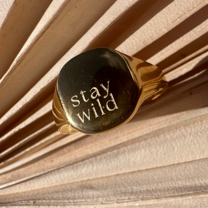 Stay Wild Signature Signet Ring