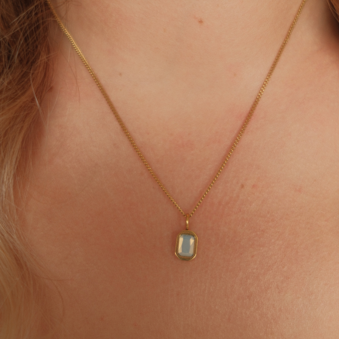 June Birthstone Necklace - Moonstone