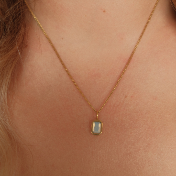 June Birthstone Necklace - Moonstone