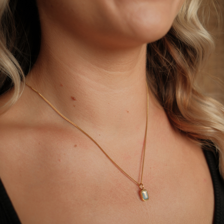 June Birthstone Necklace - Moonstone