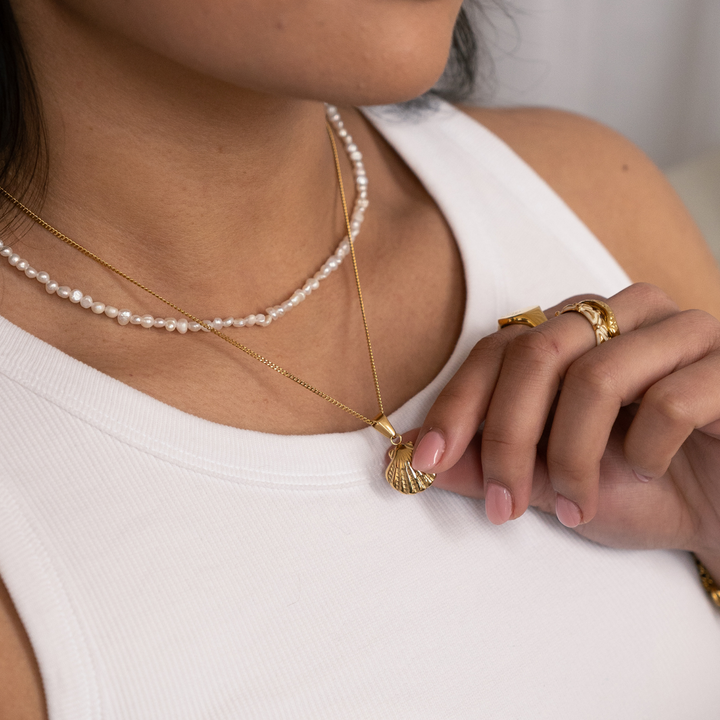 Meet Me At The Beach Shell Charm Necklace