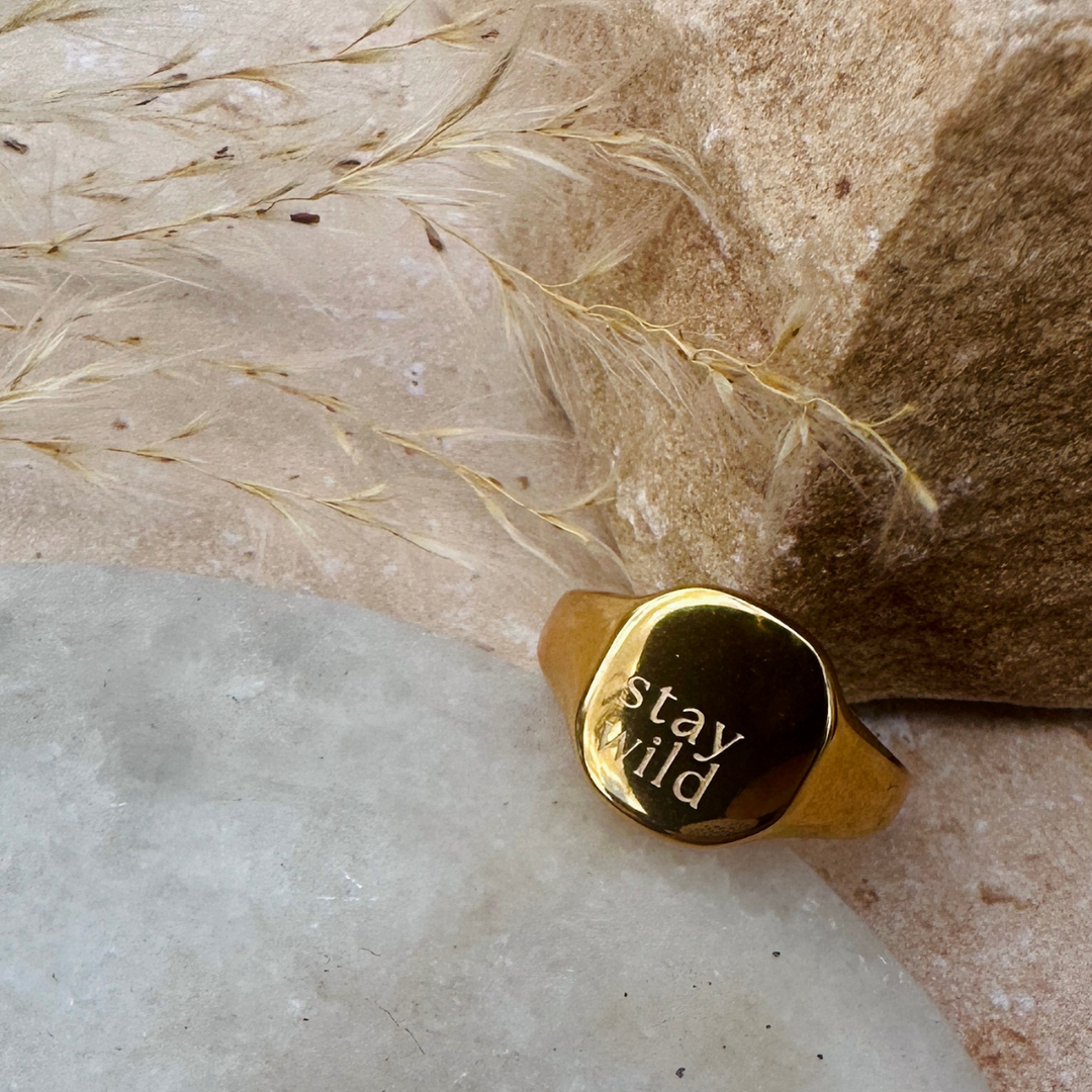 Stay Wild Signature Signet Ring