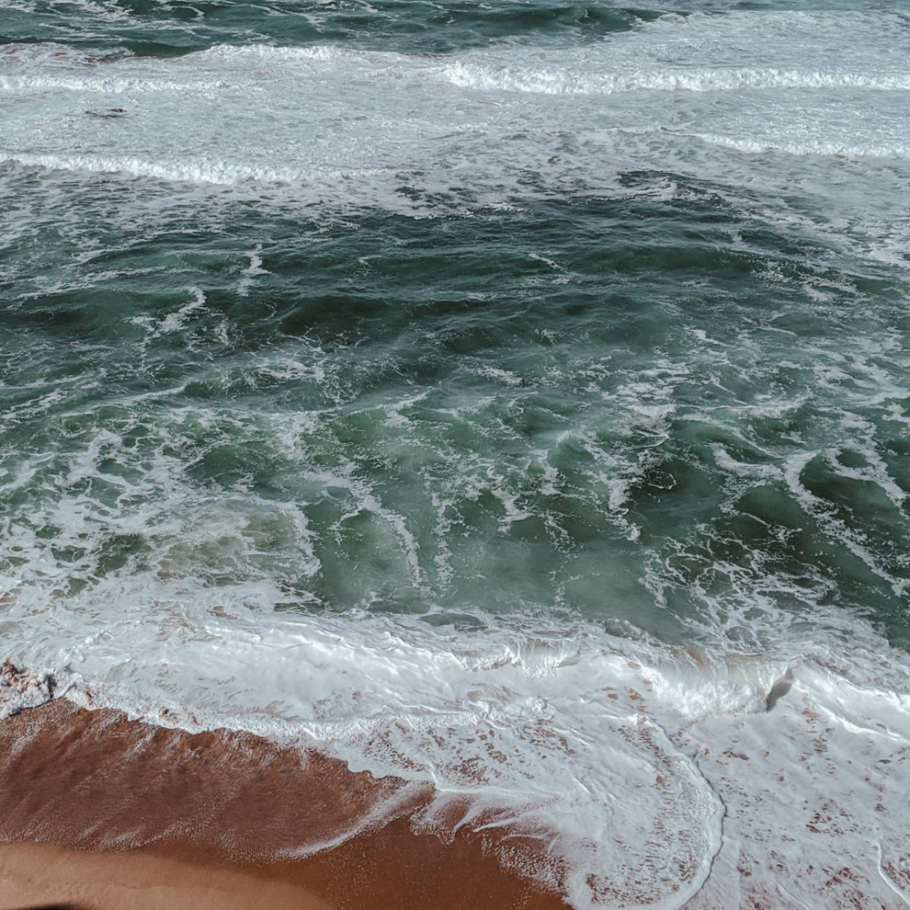 Image of the waves and sea, the key inspiration for waterproof jewellery brand ocean native