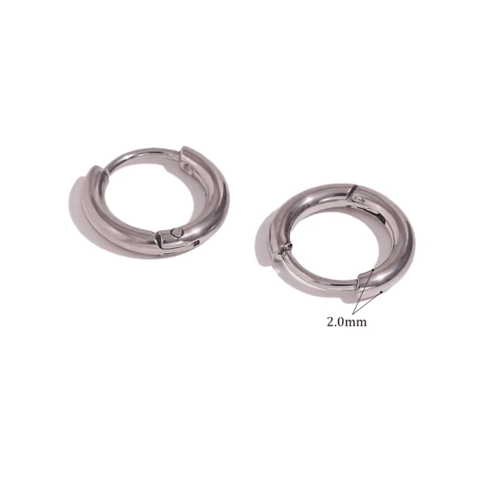 Everyday Classic Huggie Hoop Earring - 12mm