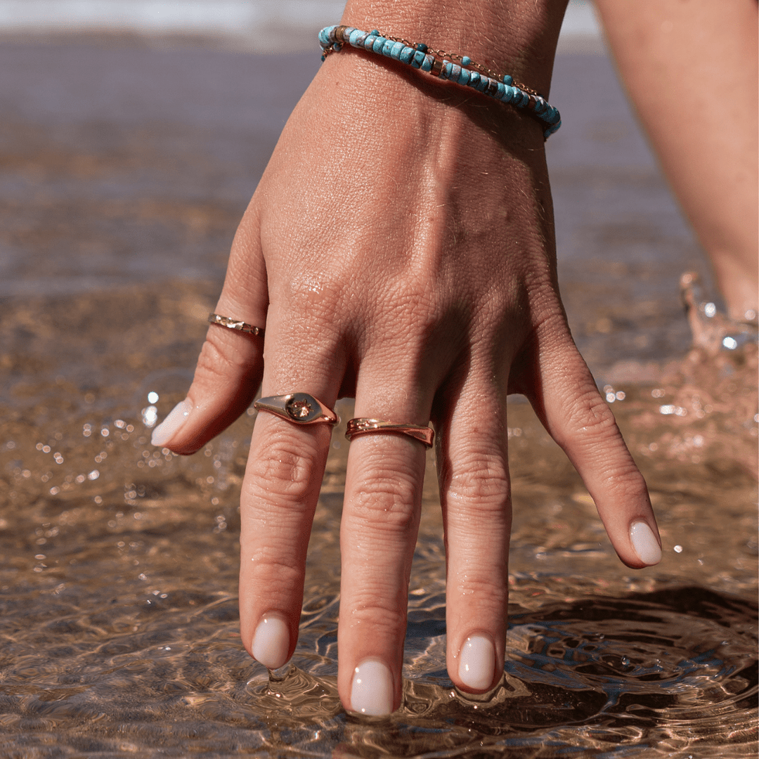 Astra Angel Rings Astra Signet Ring – Gold Plated, Waterproof & Tarnish-Free – Ocean Native