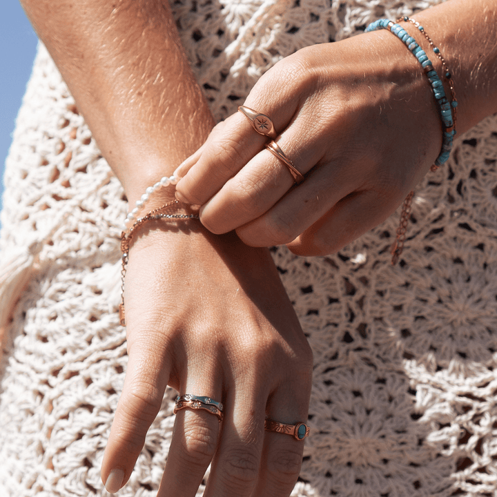 Astra Angel Rings Astra Signet Ring – Gold Plated, Waterproof & Tarnish-Free – Ocean Native