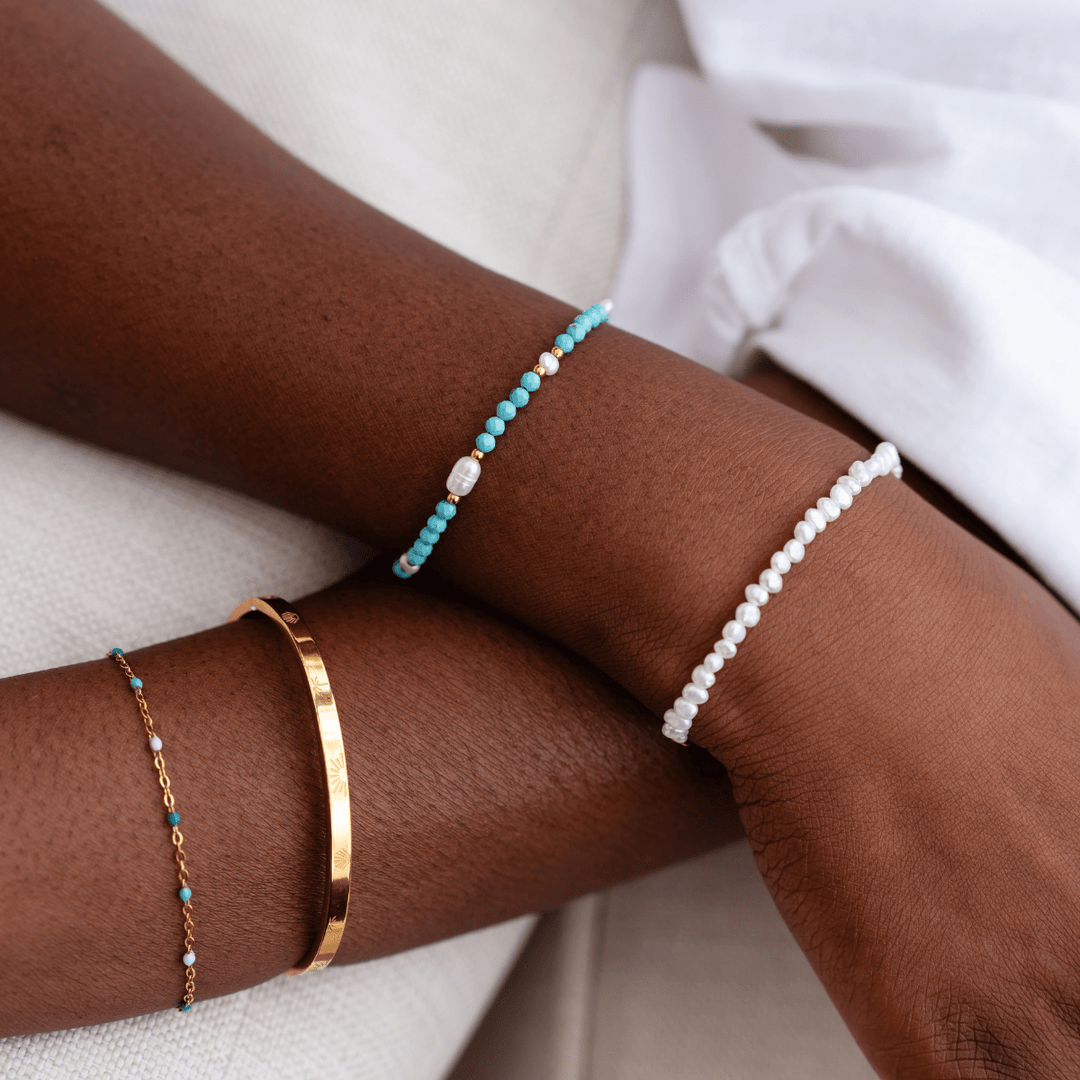 Azura Bracelet - Turquoise &amp; Freshwater Pearl - Ocean Native