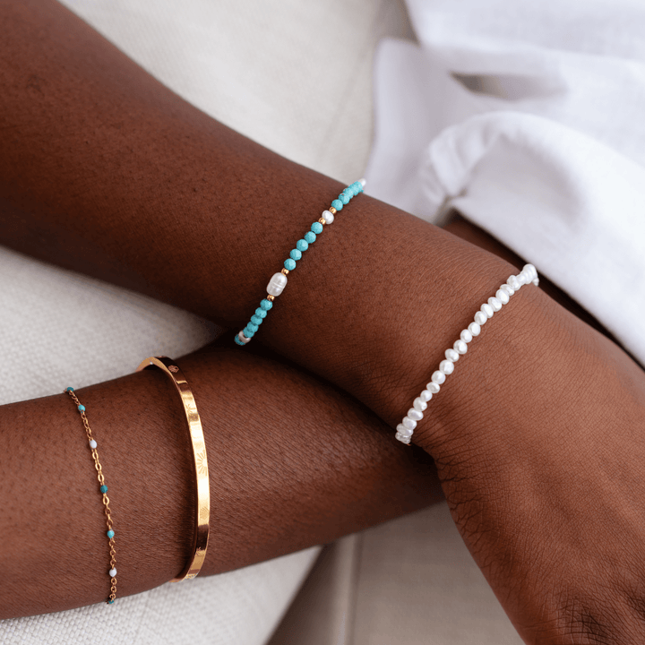 Azura Bracelet - Turquoise &amp; Freshwater Pearl - Ocean Native