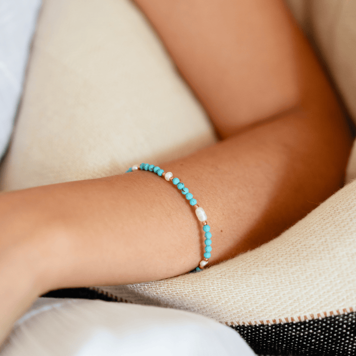Azura Bracelet - Turquoise &amp; Freshwater Pearl - Ocean Native