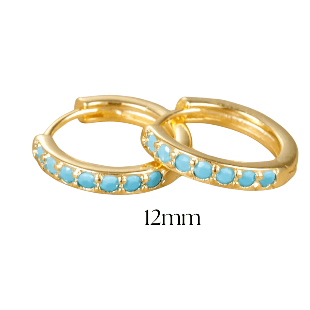Blue Tide Hoop Earrings - Gold & Silver (S/M) - Ocean Native