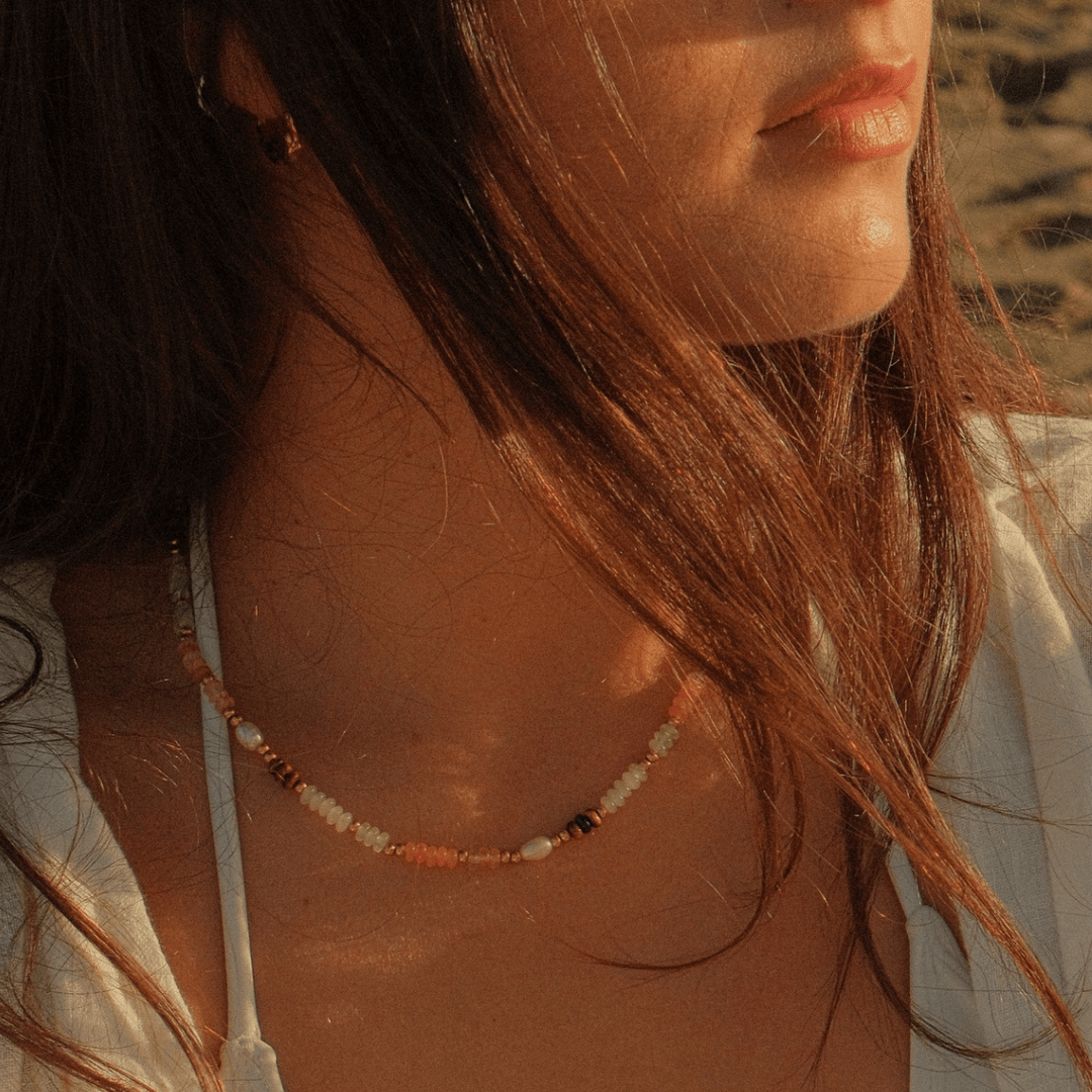 Calypso Natural Stone Beaded Necklace - Ocean Native