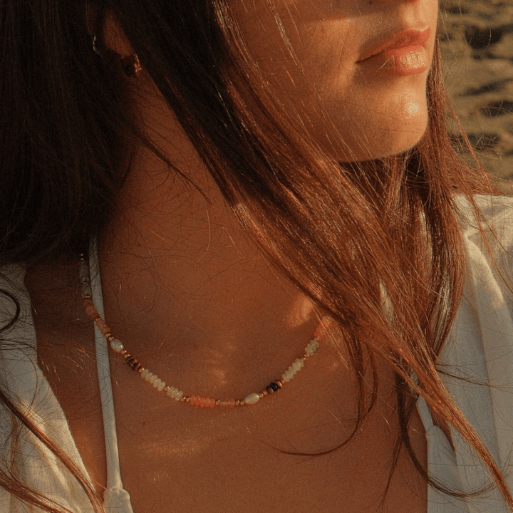Calypso Natural Stone Beaded Necklace - Ocean Native