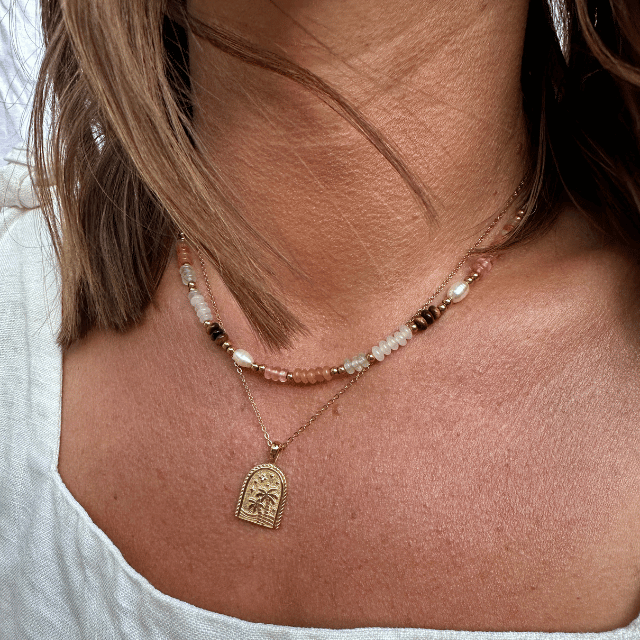 Calypso Natural Stone Beaded Necklace - Ocean Native