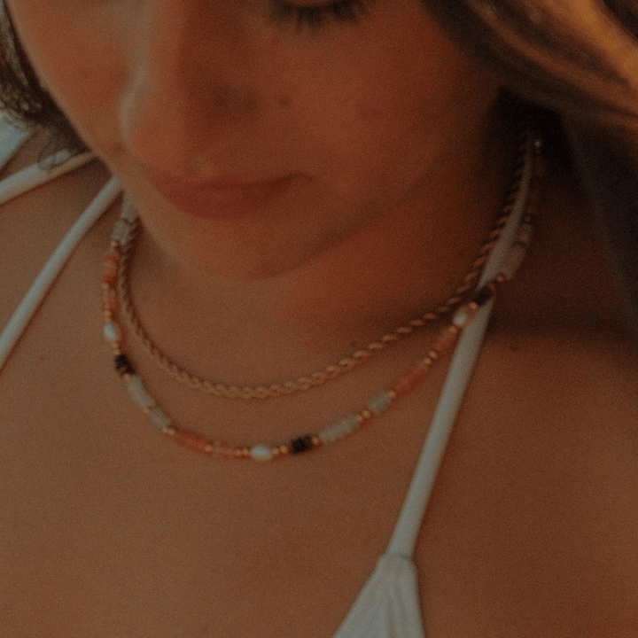 Calypso Natural Stone Beaded Necklace - Ocean Native