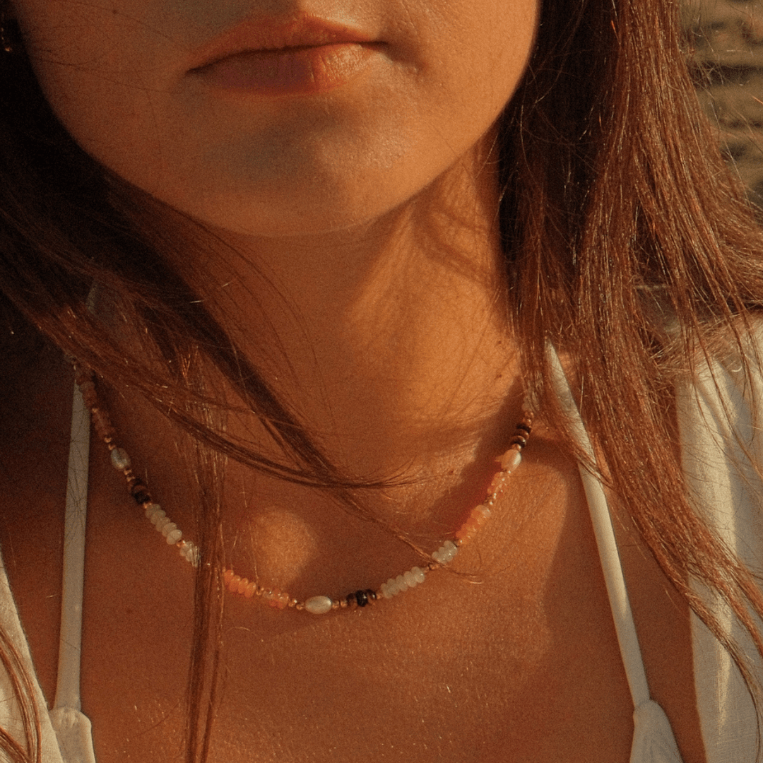 Calypso Natural Stone Beaded Necklace - Ocean Native