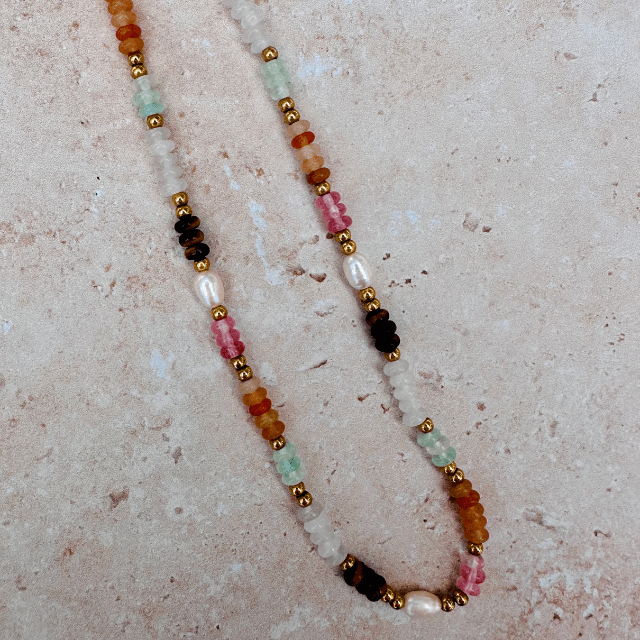 Calypso Natural Stone Beaded Necklace - Ocean Native