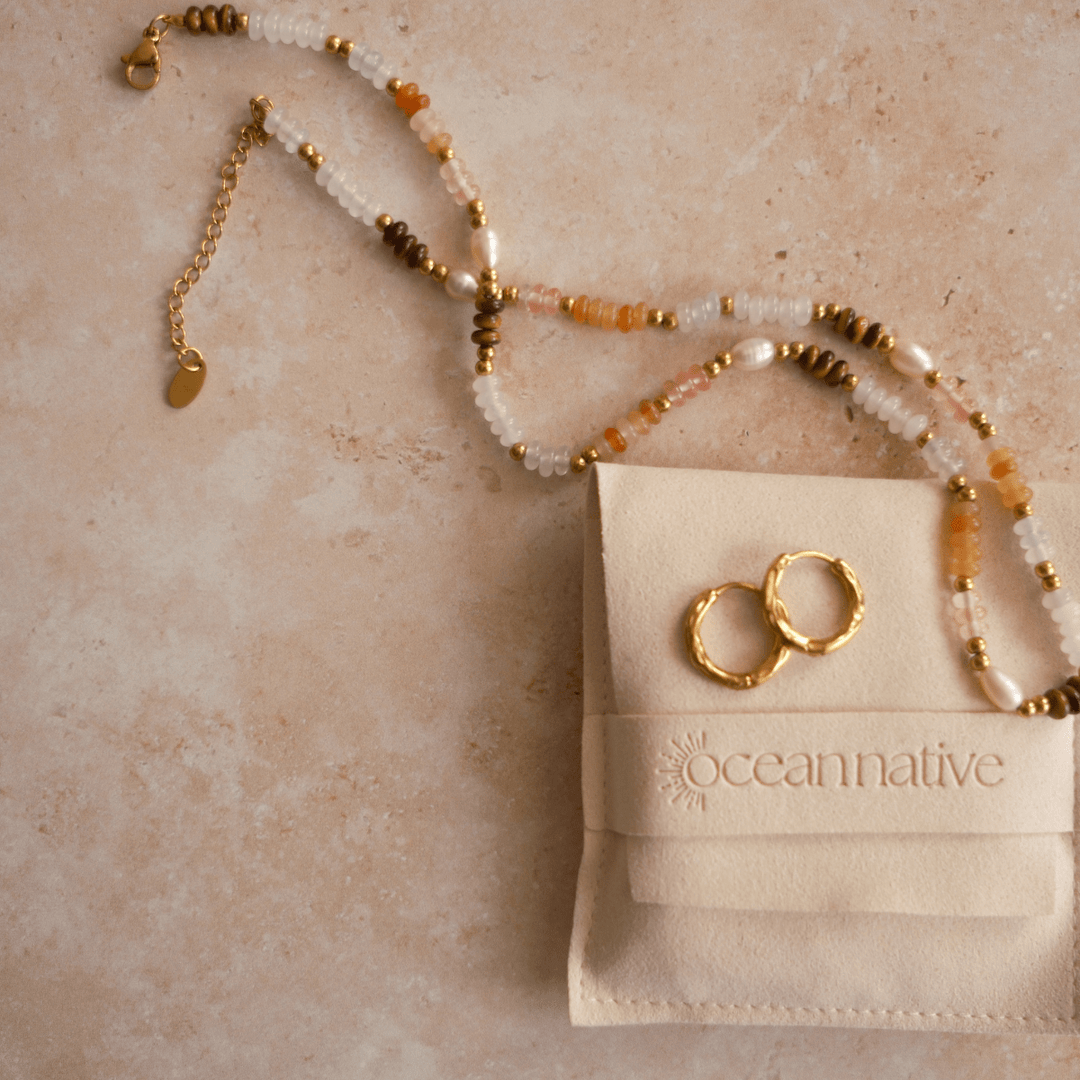 Calypso Natural Stone Beaded Necklace - Ocean Native