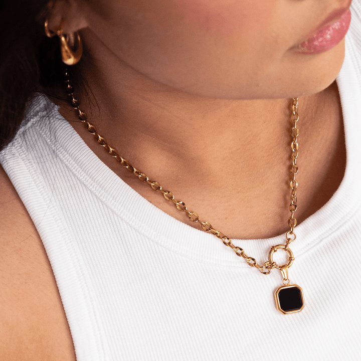 Chunky Clasp Chain Necklace - Ocean Native