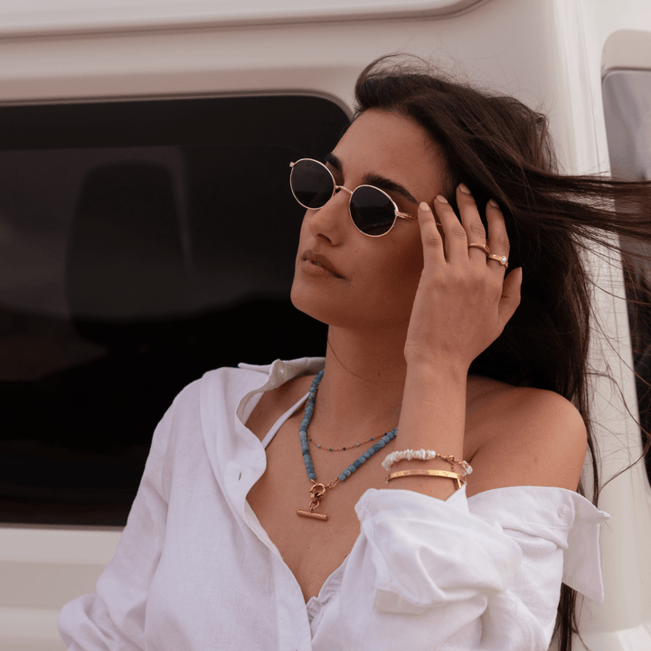 Coastline Natural Stone Clasp Necklace - Ocean Native