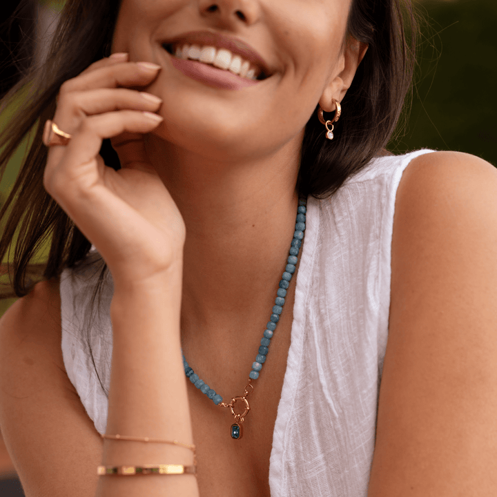 Coastline Natural Stone Clasp Necklace - Ocean Native