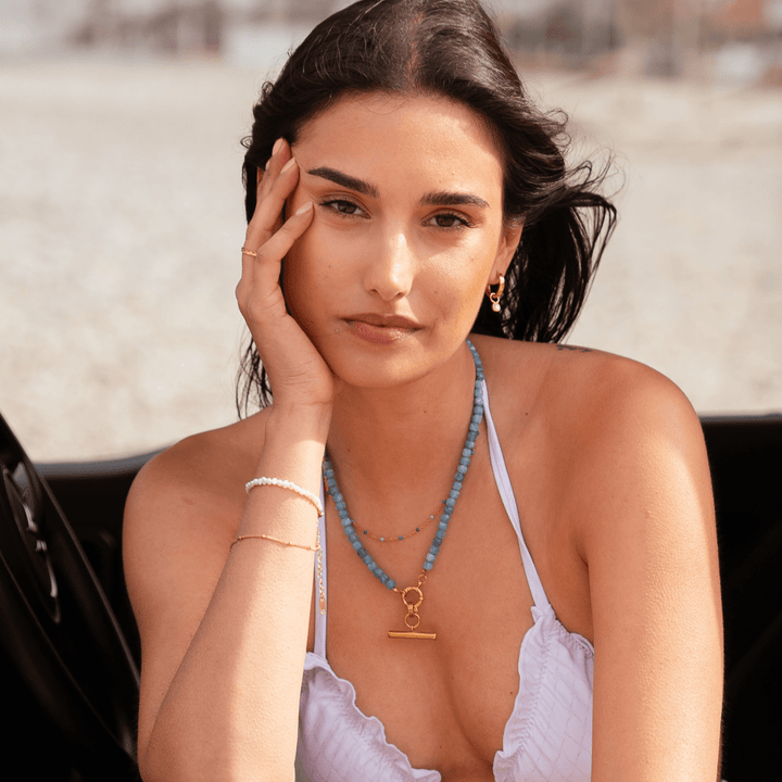 Coastline Natural Stone Clasp Necklace - Ocean Native