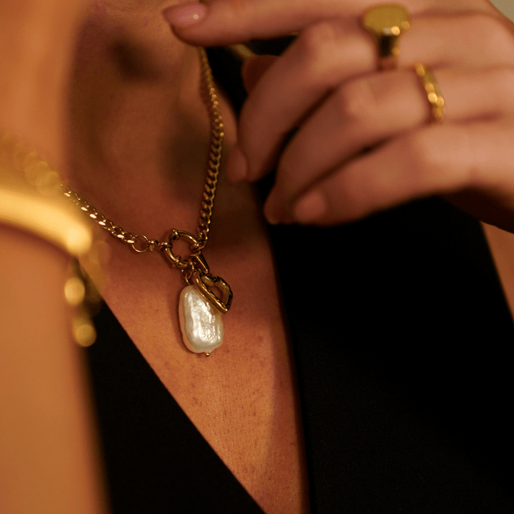 Costal Fresh Water Pearl Charm Necklace - Ocean Native