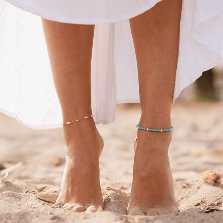 Dainty Pearl Anklet - Ocean Native