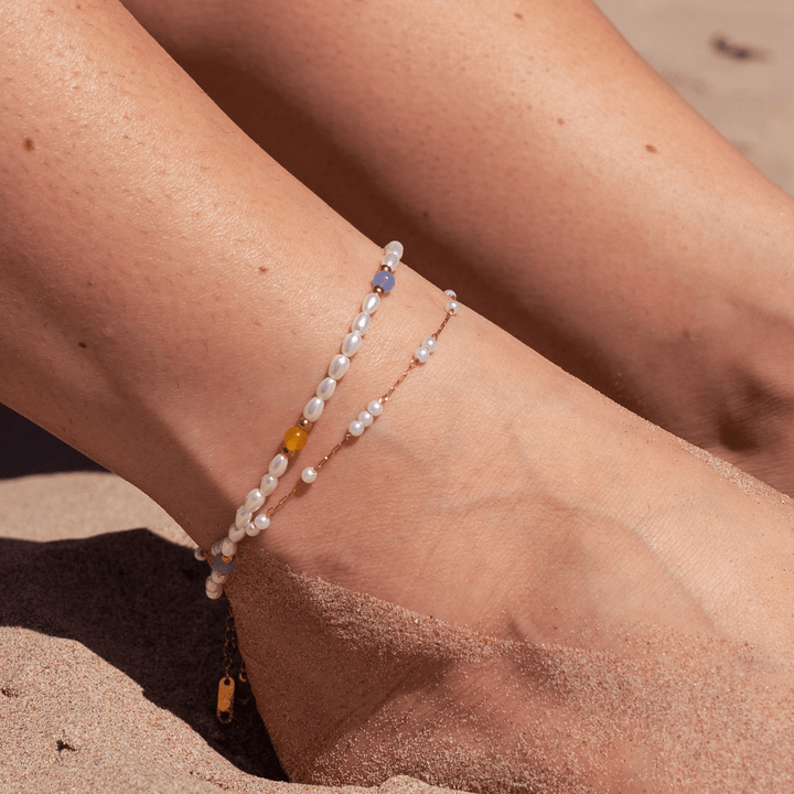 Dainty Pearl Anklet - Ocean Native
