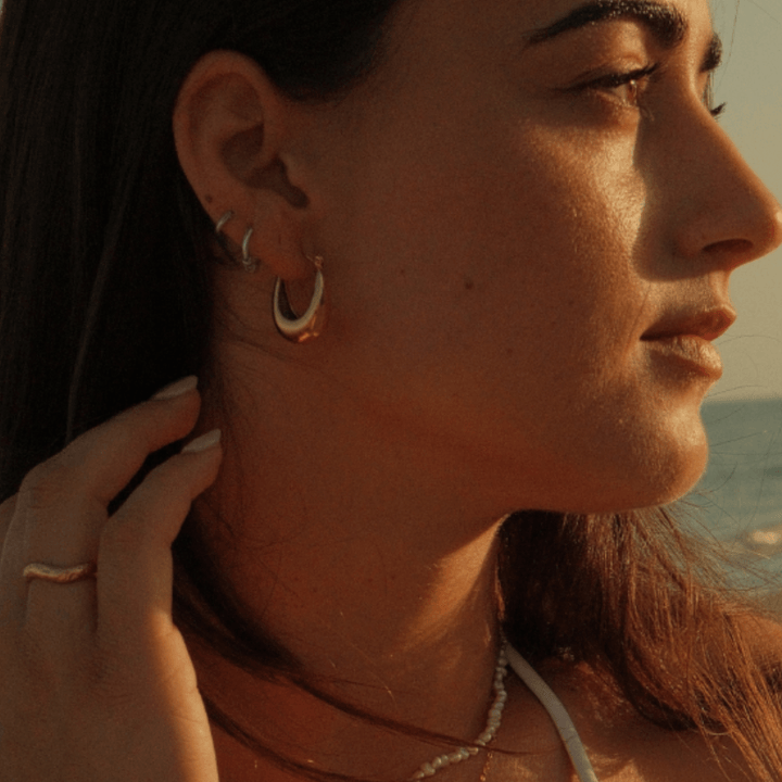 Dome Hoop Earrings - Ocean Native