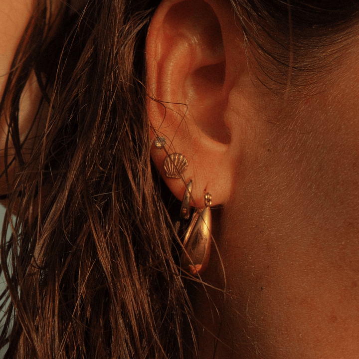 Dome Hoop Earrings - Ocean Native