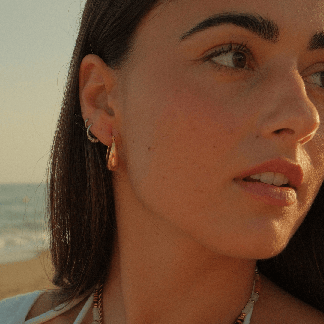 Dome Hoop Earrings - Ocean Native