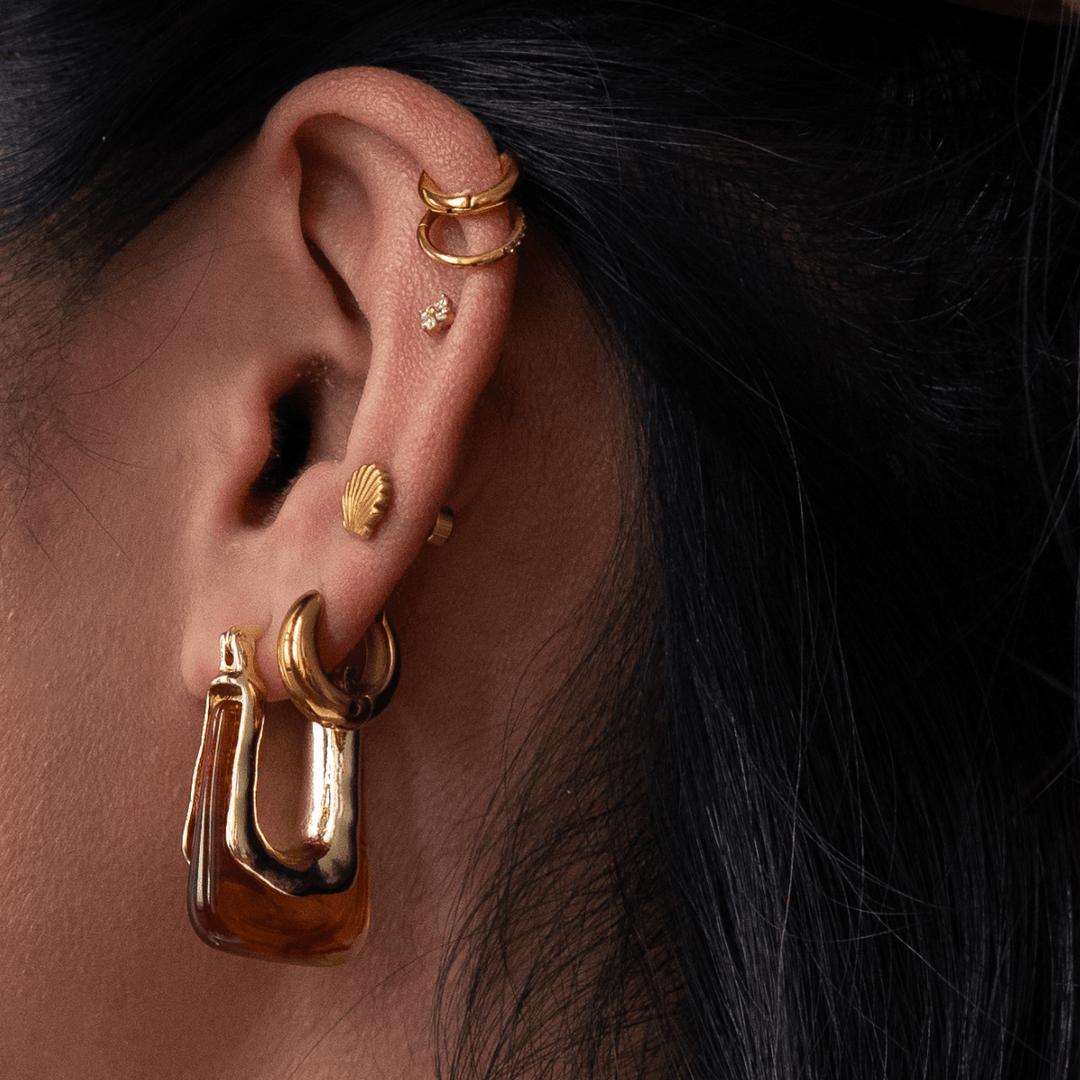 Espresso Glaze - Square Hoop Earring - Ocean Native