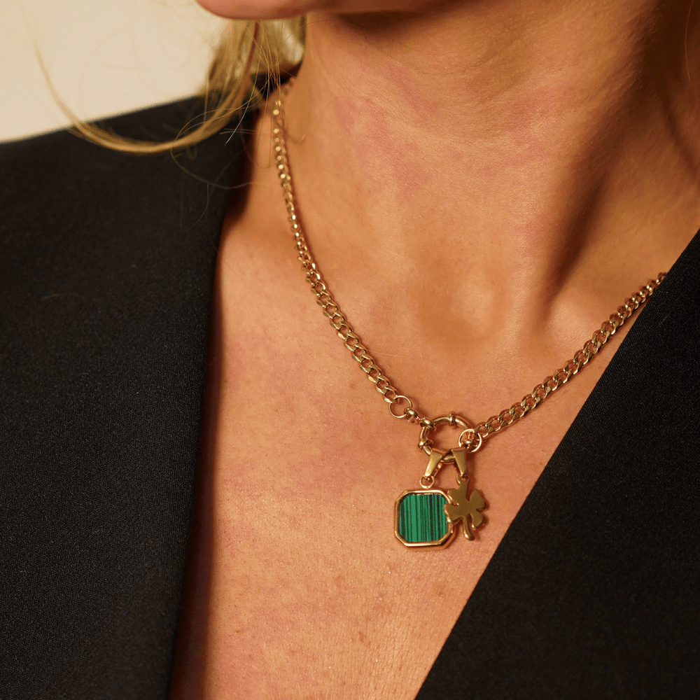 Green Square Pendant Charm - Ocean Native