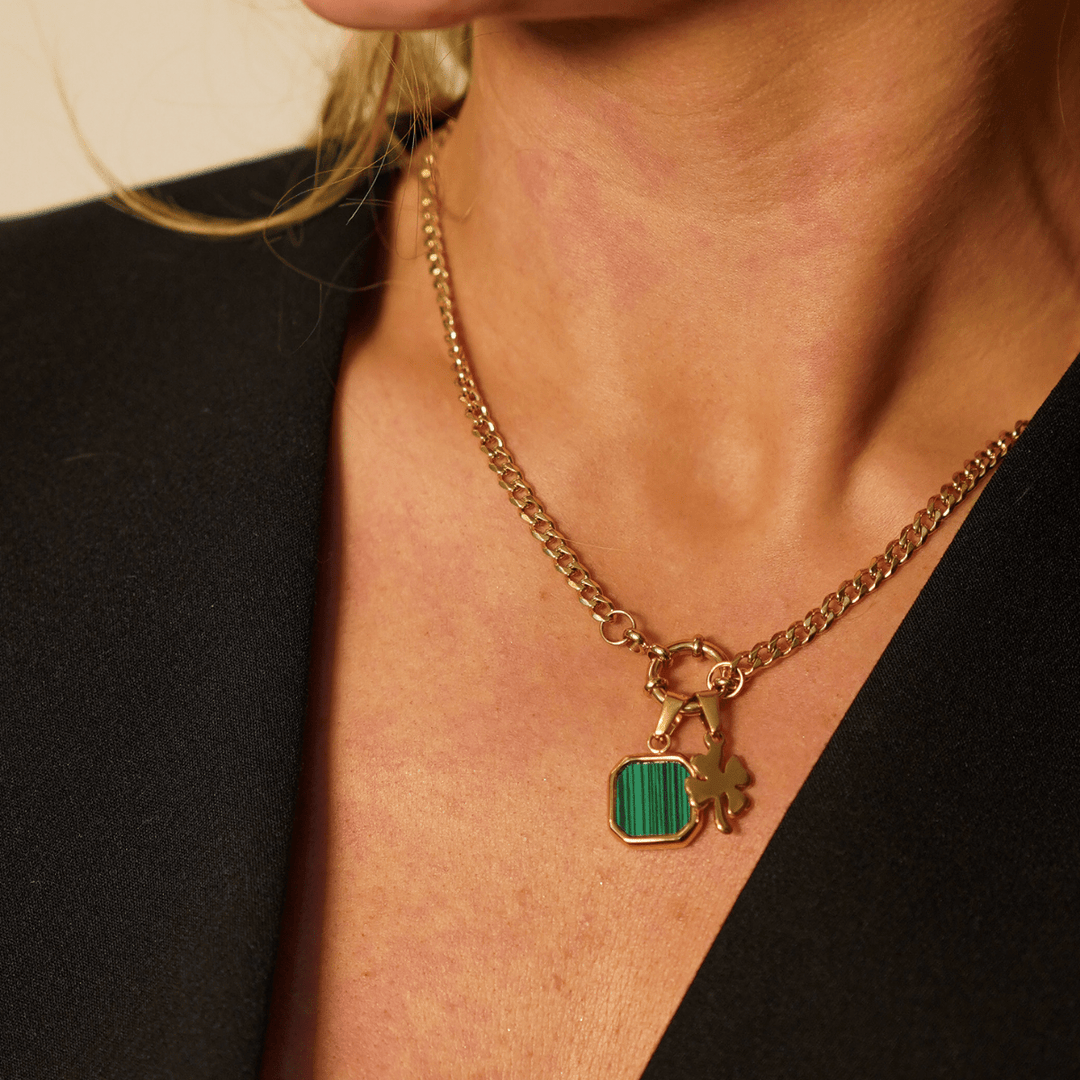 Green Square Pendant Charm - Ocean Native