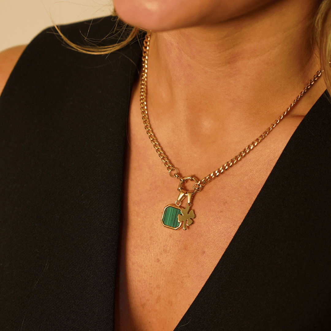 Green Square Pendant Charm - Ocean Native